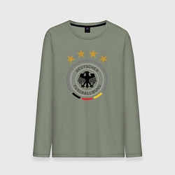 Лонгслив хлопковый мужской Deutscher Fussball-Bund, цвет: авокадо