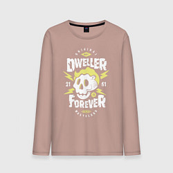 Лонгслив хлопковый мужской Dweller Forever, цвет: пыльно-розовый