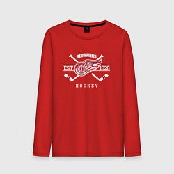 Лонгслив хлопковый мужской Detroit Red Wings: Est.1926, цвет: красный