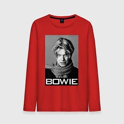 Лонгслив хлопковый мужской Bowie Legend, цвет: красный