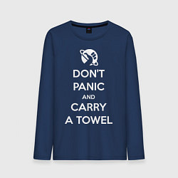 Мужской лонгслив Dont panic & Carry a Towel