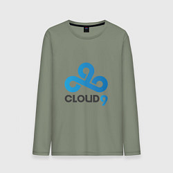 Лонгслив хлопковый мужской Cloud9, цвет: авокадо