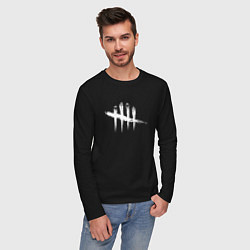 Лонгслив хлопковый мужской Dead by Daylight White Logo, цвет: черный — фото 2