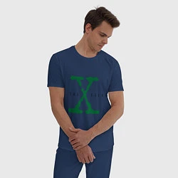 Пижама хлопковая мужская The X-files, цвет: тёмно-синий — фото 2