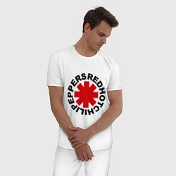 Пижама хлопковая мужская Red Hot Chili Peppers, цвет: белый — фото 2