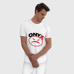 Пижама хлопковая мужская Onyx, цвет: белый — фото 2