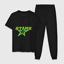 Пижама хлопковая мужская Dallas Stars, цвет: черный
