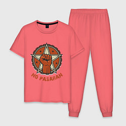 Пижама хлопковая мужская No Pasaran, цвет: коралловый