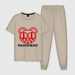 Пижама хлопковая мужская Radiohead, цвет: миндальный