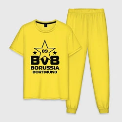 Пижама хлопковая мужская BVB Star 1909, цвет: желтый