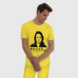 Пижама хлопковая мужская House MD: Addiction, цвет: желтый — фото 2
