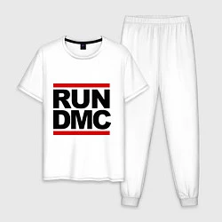 Пижама хлопковая мужская Run DMC, цвет: белый