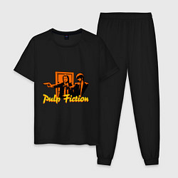 Пижама хлопковая мужская Pulp Fiction, цвет: черный