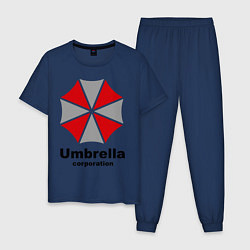 Пижама хлопковая мужская Umbrella corporation, цвет: тёмно-синий