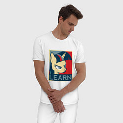 Пижама хлопковая мужская Learn Твайлайт Спаркл, цвет: белый — фото 2