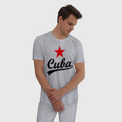 Пижама хлопковая мужская Cuba Star, цвет: меланж — фото 2