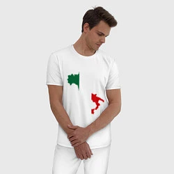 Пижама хлопковая мужская Италия (Italy), цвет: белый — фото 2