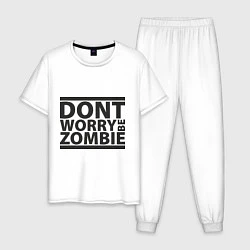 Мужская пижама Dont worry be zombie