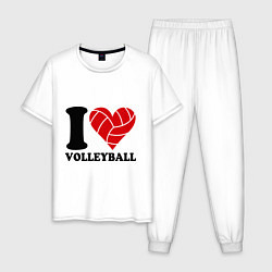 Мужская пижама I love volleyball - Я люблю волейбол