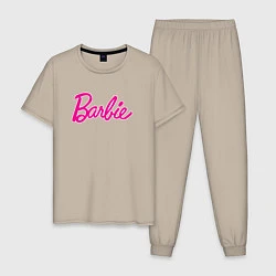 Пижама хлопковая мужская Барби 3, цвет: миндальный