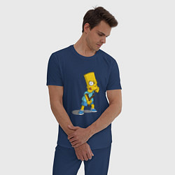 Пижама хлопковая мужская Bad Bart, цвет: тёмно-синий — фото 2