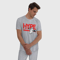 Пижама хлопковая мужская Hype Hands, цвет: меланж — фото 2