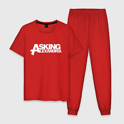 Пижама хлопковая мужская Asking Alexandria, цвет: красный