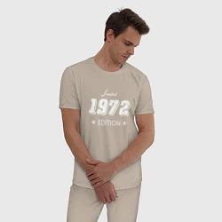 Пижама хлопковая мужская Limited Edition 1972, цвет: миндальный — фото 2
