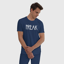 Пижама хлопковая мужская Freak, цвет: тёмно-синий — фото 2