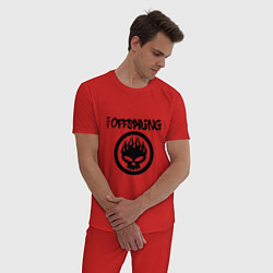 Пижама хлопковая мужская The Offspring, цвет: красный — фото 2