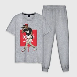 Пижама хлопковая мужская Kendrick Lamar, цвет: меланж
