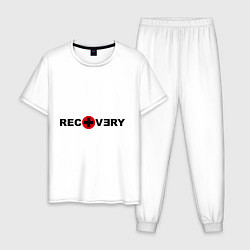 Пижама хлопковая мужская Eminem: Recovery, цвет: белый