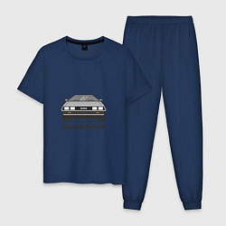 Пижама хлопковая мужская DeLorean, цвет: тёмно-синий