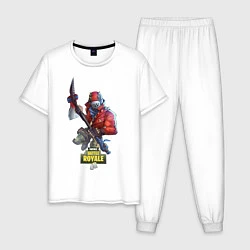 Пижама хлопковая мужская Fortnite Battle Royale, цвет: белый