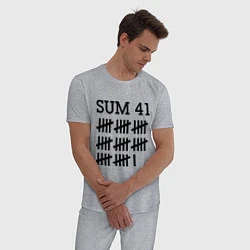 Пижама хлопковая мужская Sum 41: Days, цвет: меланж — фото 2