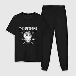 Пижама хлопковая мужская The Offspring est 1984 цвета черный — фото 1