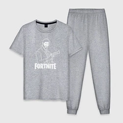 Пижама хлопковая мужская Fortnite Shooter, цвет: меланж