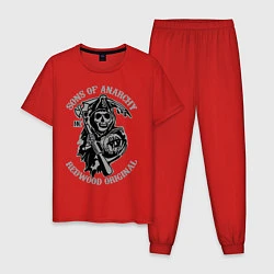 Пижама хлопковая мужская Sons of Anarchy: Redwood Original, цвет: красный