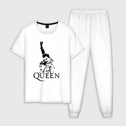 Пижама хлопковая мужская Queen: Rock You, цвет: белый