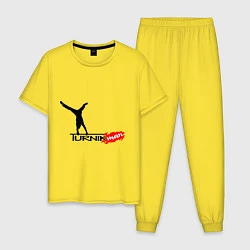 Пижама хлопковая мужская Turnikman, цвет: желтый