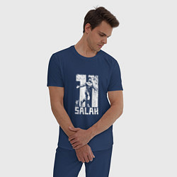 Пижама хлопковая мужская Salah 11, цвет: тёмно-синий — фото 2