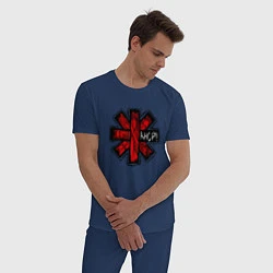 Пижама хлопковая мужская Red Hot Chili Peppers, цвет: тёмно-синий — фото 2