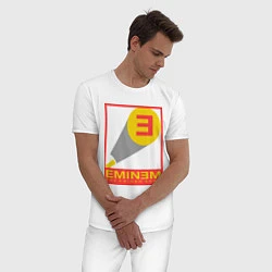 Пижама хлопковая мужская The Eminem Show, цвет: белый — фото 2