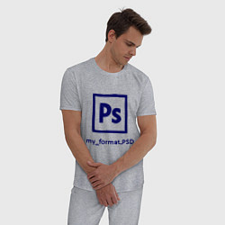 Пижама хлопковая мужская Photoshop, цвет: меланж — фото 2