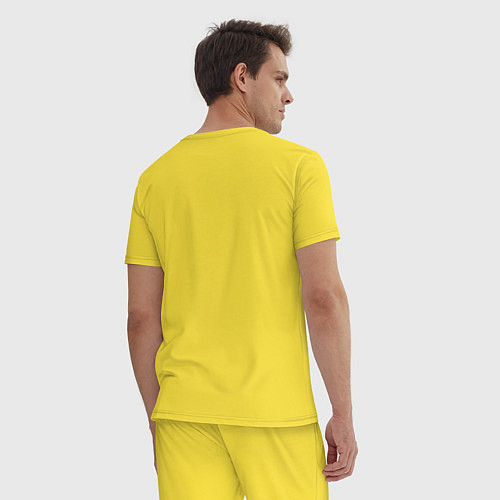 Мужская пижама Безумная лица / Желтый – фото 4