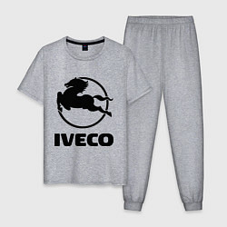 Пижама хлопковая мужская Iveco, цвет: меланж