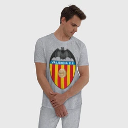 Пижама хлопковая мужская Valencia CF, цвет: меланж — фото 2
