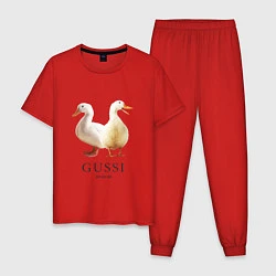 Пижама хлопковая мужская GUSSI Ga-Ga, цвет: красный