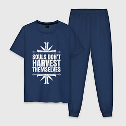Пижама хлопковая мужская Harvest Themselves, цвет: тёмно-синий