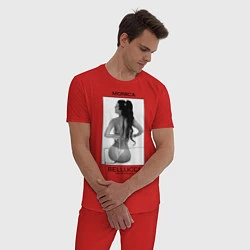 Пижама хлопковая мужская Monica Bellucci: Donna Famosa, цвет: красный — фото 2